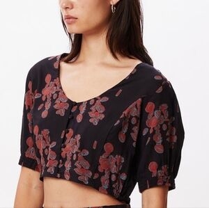 Obey Clot Cropped Women's Shirt Black